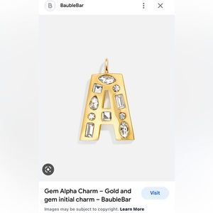 ISO Baublebar Gem Alpha letter A